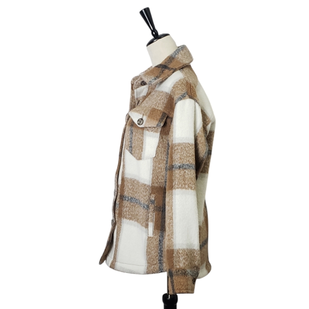 COPY - Avec Les Filles Plaid Button Front Shacket - Picture 11 of 11
